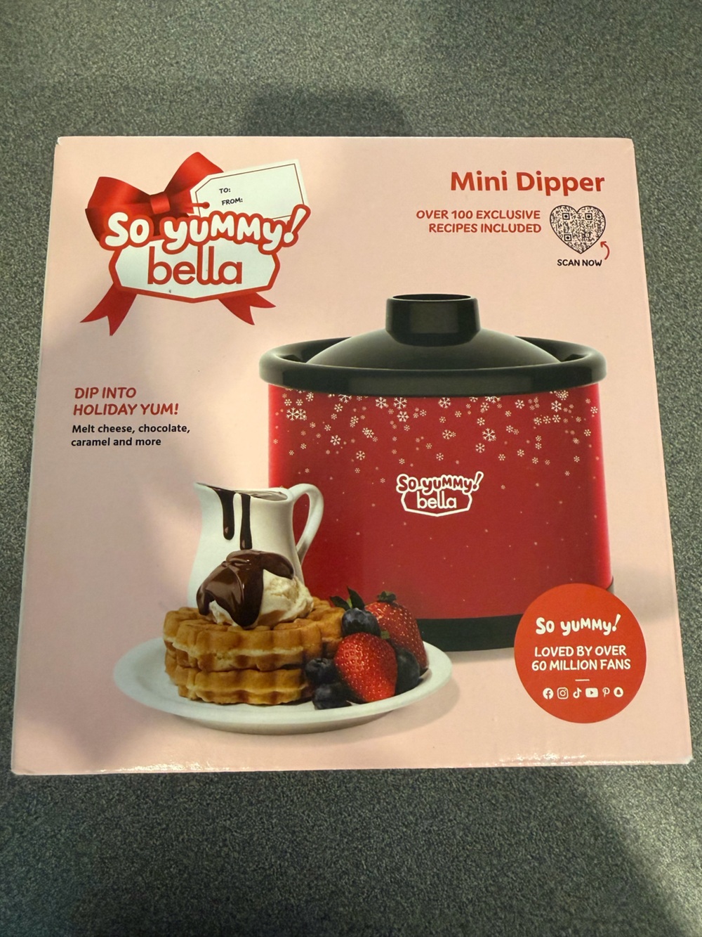 Abella So Yummy Bella Mini Dipper Electric Fondue Pot - Red & Black